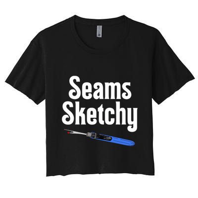 Seams Sketchy By Elonie Yoder For Coriander Quilts Crop Top