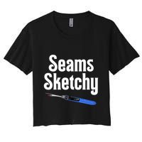 Seams Sketchy By Elonie Yoder For Coriander Quilts Crop Top
