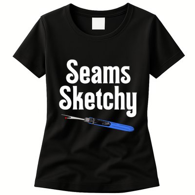Seams Sketchy By Elonie Yoder For Coriander Quilts Womens T-Shirt