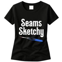 Seams Sketchy By Elonie Yoder For Coriander Quilts Womens T-Shirt