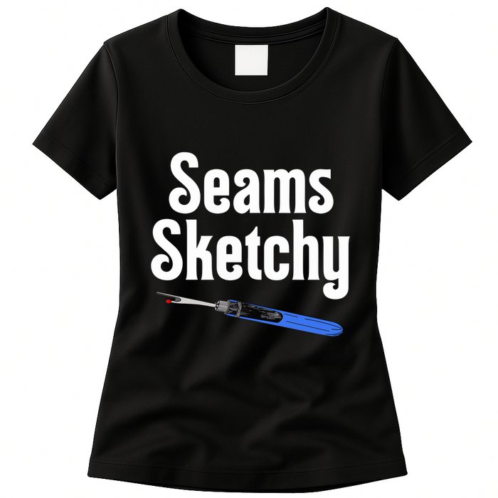 Seams Sketchy By Elonie Yoder For Coriander Quilts Womens T-Shirt