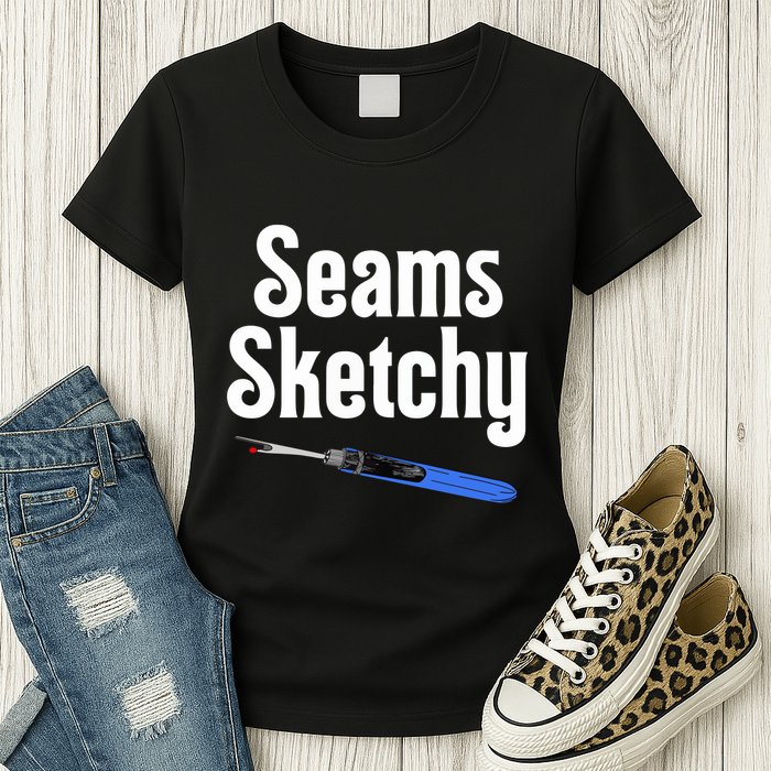 Seams Sketchy By Elonie Yoder For Coriander Quilts Womens T-Shirt