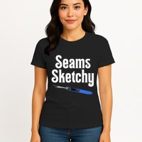 Seams Sketchy By Elonie Yoder For Coriander Quilts Womens T-Shirt