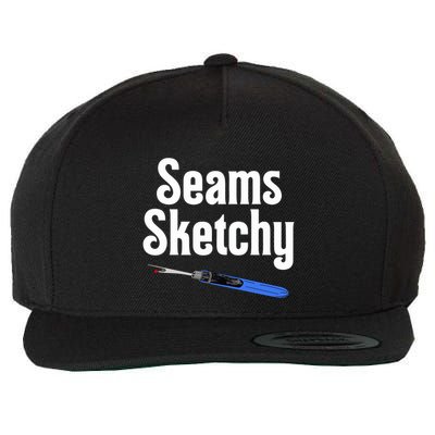 Seams Sketchy By Elonie Yoder For Coriander Quilts Wool Snapback Cap