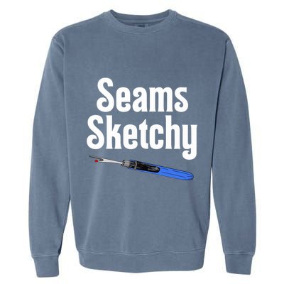 Seams Sketchy By Elonie Yoder For Coriander Quilts Garment-Dyed Sweatshirt