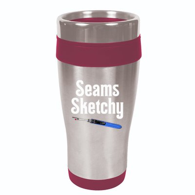 Seams Sketchy By Elonie Yoder For Coriander Quilts 16oz Travel Tumbler