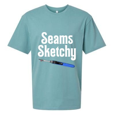 Seams Sketchy By Elonie Yoder For Coriander Quilts Sueded Cloud Jersey T-Shirt