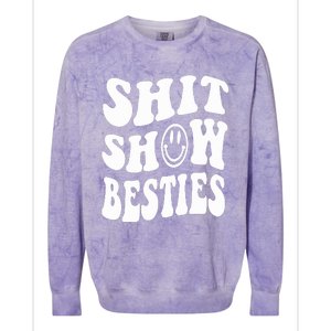 Shit Show Besties Colorblast Crewneck Sweatshirt