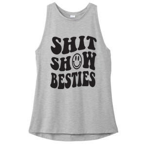 Shit Show Besties Ladies PosiCharge Tri-Blend Wicking Tank