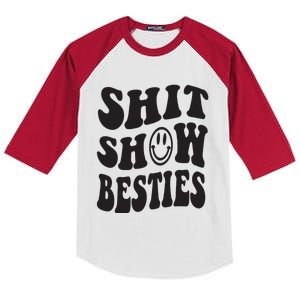 Shit Show Besties Kids Colorblock Raglan Jersey