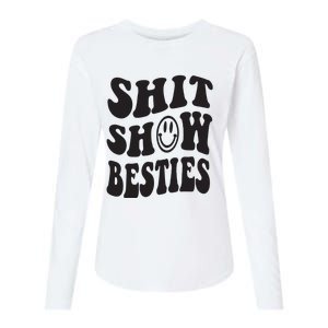 Shit Show Besties Womens Cotton Relaxed Long Sleeve T-Shirt