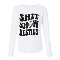 Shit Show Besties Womens Cotton Relaxed Long Sleeve T-Shirt