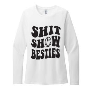 Shit Show Besties Womens CVC Long Sleeve Shirt