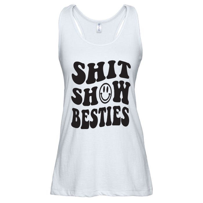 Shit Show Besties Ladies Essential Flowy Tank