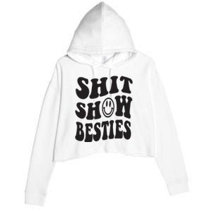 Shit Show Besties Crop Fleece Hoodie