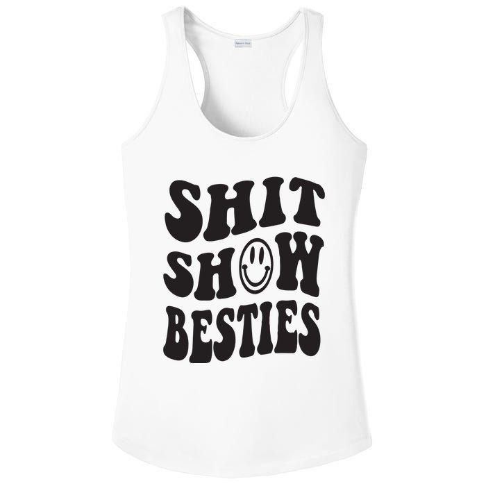 Shit Show Besties Ladies PosiCharge Competitor Racerback Tank