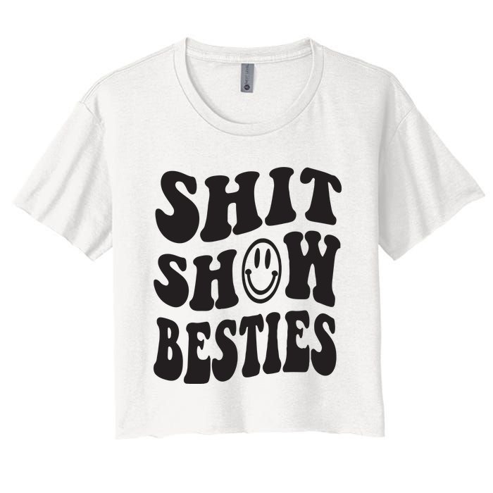 Shit Show Besties Women's Crop Top Tee