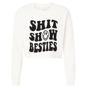 Shit Show Besties Cropped Pullover Crew