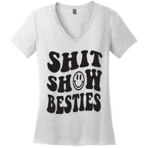 Shit Show Besties Women's V-Neck T-Shirt