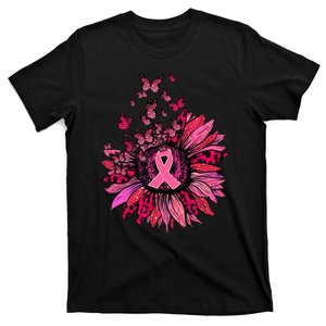 Support Squad Breast Cancer Awareness Ribbon Butterfly T-Shirt