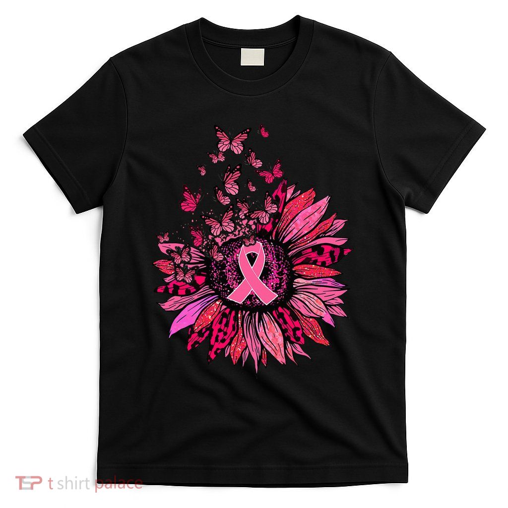 Support Squad Breast Cancer Awareness Ribbon Butterfly T-Shirt