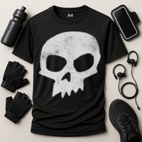 Sid Skull Black Cooling Performance Crew T-Shirt