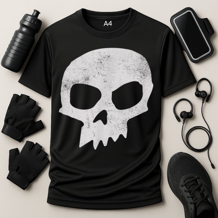 Sid Skull Black Cooling Performance Crew T-Shirt