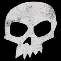 Sid Skull Black Flat Bill Trucker Hat