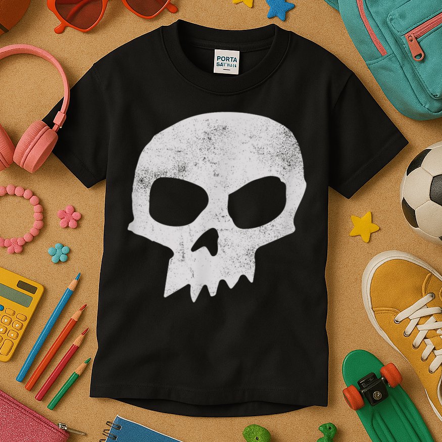 Sid Skull Black Kids T-Shirt