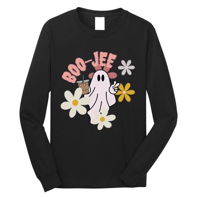 Spooky Season Cute Ghost Halloween Costume Boujee BooJee Long Sleeve Shirt