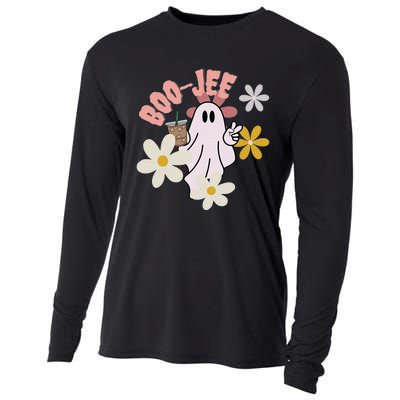 Spooky Season Cute Ghost Halloween Costume Boujee BooJee Cooling Performance Long Sleeve Crew