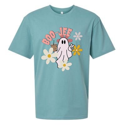 Spooky Season Cute Ghost Halloween Costume Boujee BooJee Sueded Cloud Jersey T-Shirt