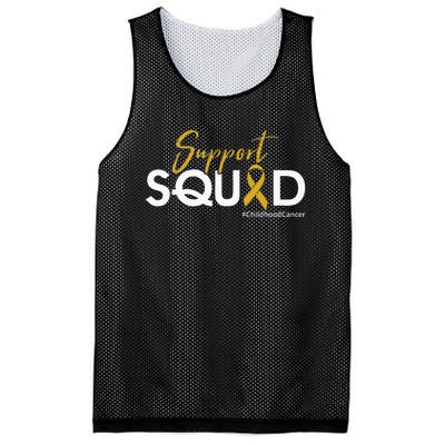 Support Squad Childhood Cancer Awareness Mesh Reversible Basketball Jersey Tank