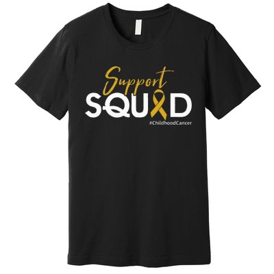 Support Squad Childhood Cancer Awareness Premium T-Shirt