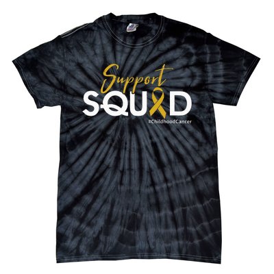 Support Squad Childhood Cancer Awareness Tie-Dye T-Shirt