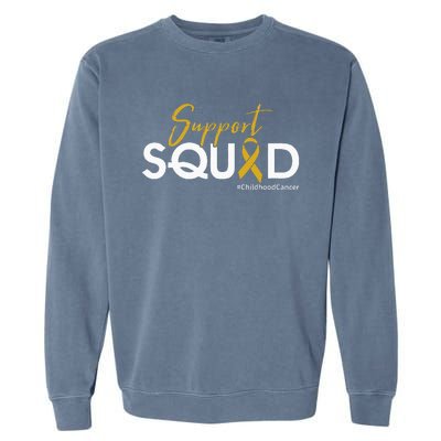 Support Squad Childhood Cancer Awareness Garment-Dyed Sweatshirt