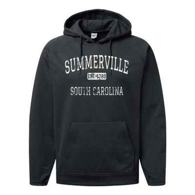 Summerville South Carolina Sc Vintage Performance Fleece Hoodie