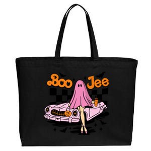 Spooky Season Cute Ghost Boo Jee Halloween Costume Gift Cotton Canvas Jumbo Tote