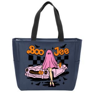 Spooky Season Cute Ghost Boo Jee Halloween Costume Gift Zip Tote Bag