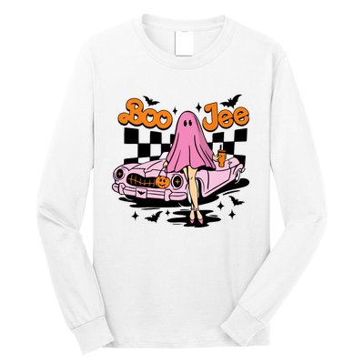 Spooky Season Cute Ghost Boo Jee Halloween Costume Gift Long Sleeve Shirt