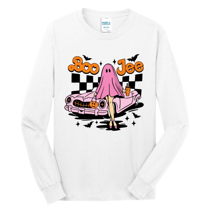 Spooky Season Cute Ghost Boo Jee Halloween Costume Gift Tall Long Sleeve T-Shirt