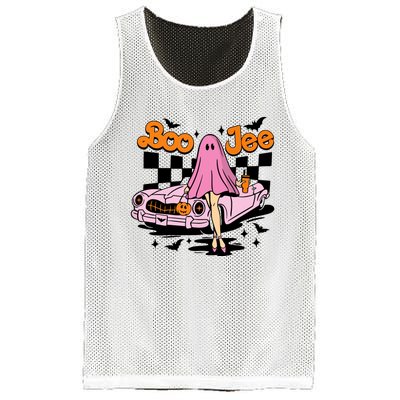 Spooky Season Cute Ghost Boo Jee Halloween Costume Gift Mesh Reversible Basketball Jersey Tank