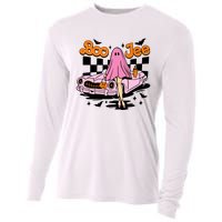 Spooky Season Cute Ghost Boo Jee Halloween Costume Gift Cooling Performance Long Sleeve Crew