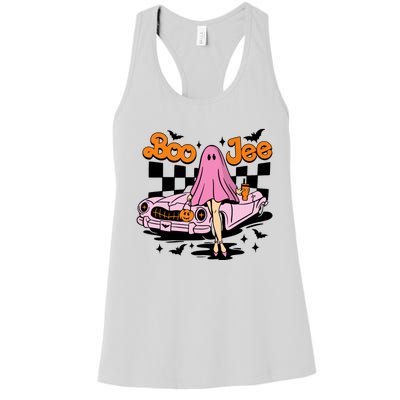 Spooky Season Cute Ghost Boo Jee Halloween Costume Gift Women's Racerback Tank