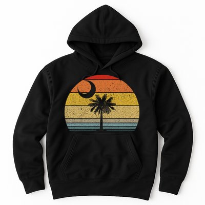 Sunset South Carolina Flag Palmetto Tree Crescent Moon Hoodie