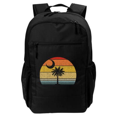 Sunset South Carolina Flag Palmetto Tree Crescent Moon Backpack