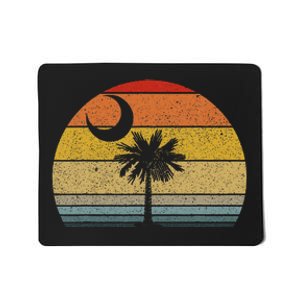 Sunset South Carolina Flag Palmetto Tree Crescent Moon Mousepad