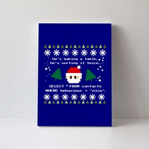 Sql Santa Claus Database Clause Developer Code Db Programmer Gift Canvas