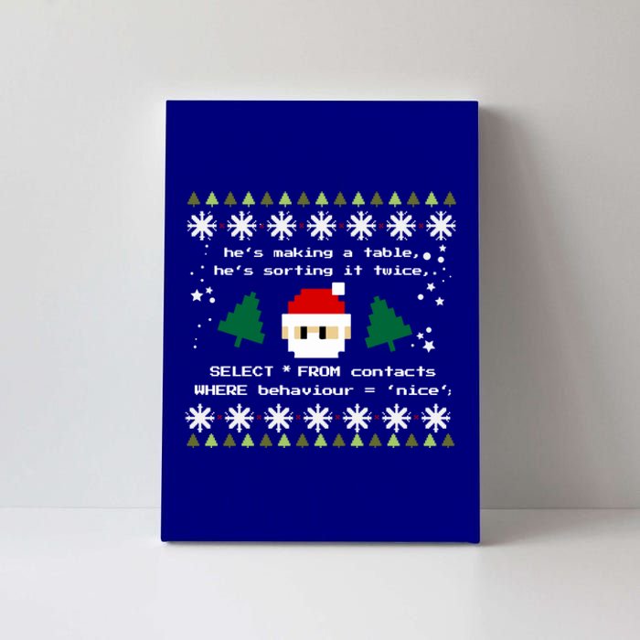 Sql Santa Claus Database Clause Developer Code Db Programmer Gift Canvas