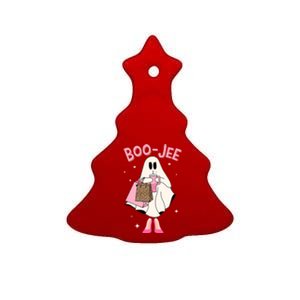 Spooky Season Cute Ghost Funny Halloween Boujee Boojee Gift Ceramic Tree Ornament